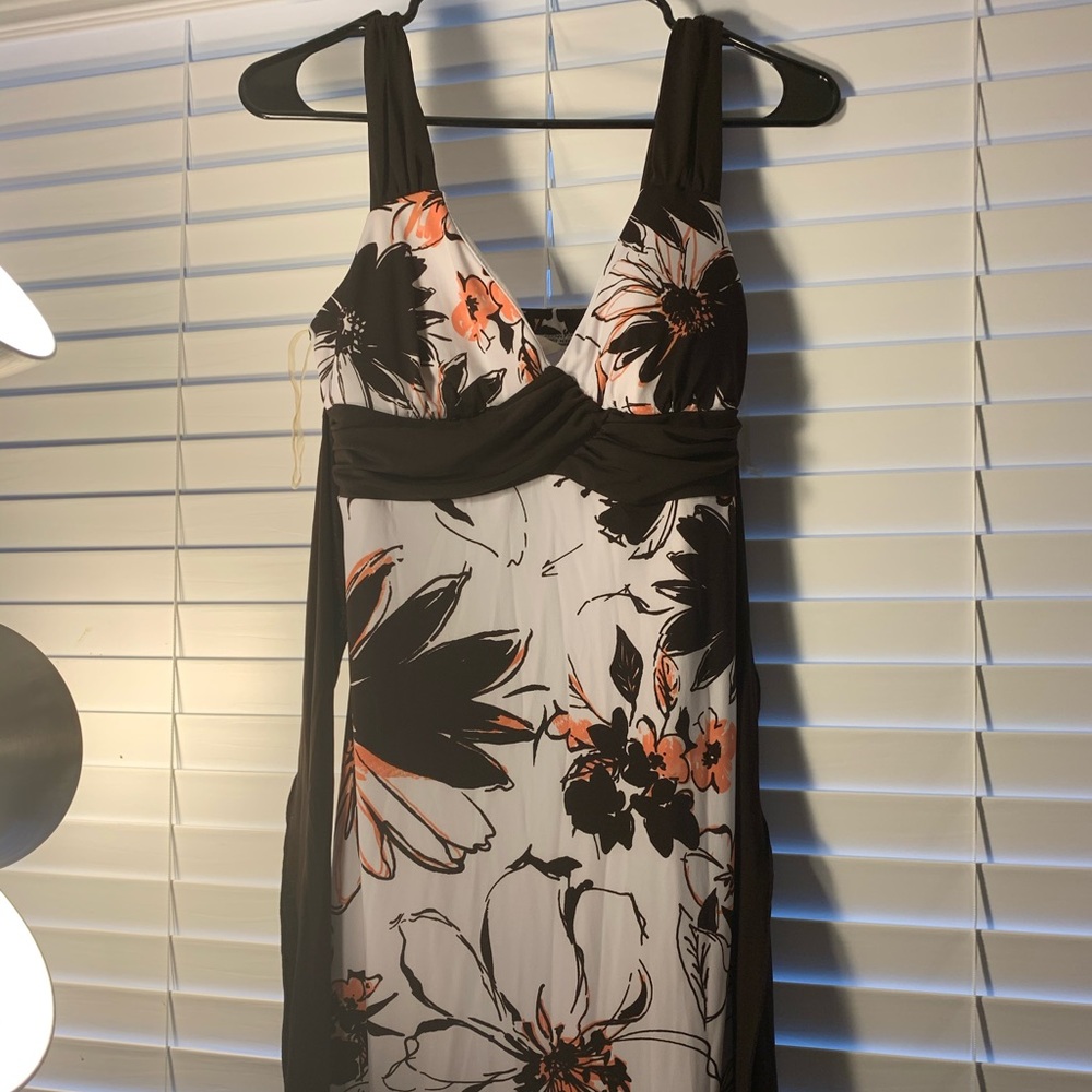 Brown Floral Dress